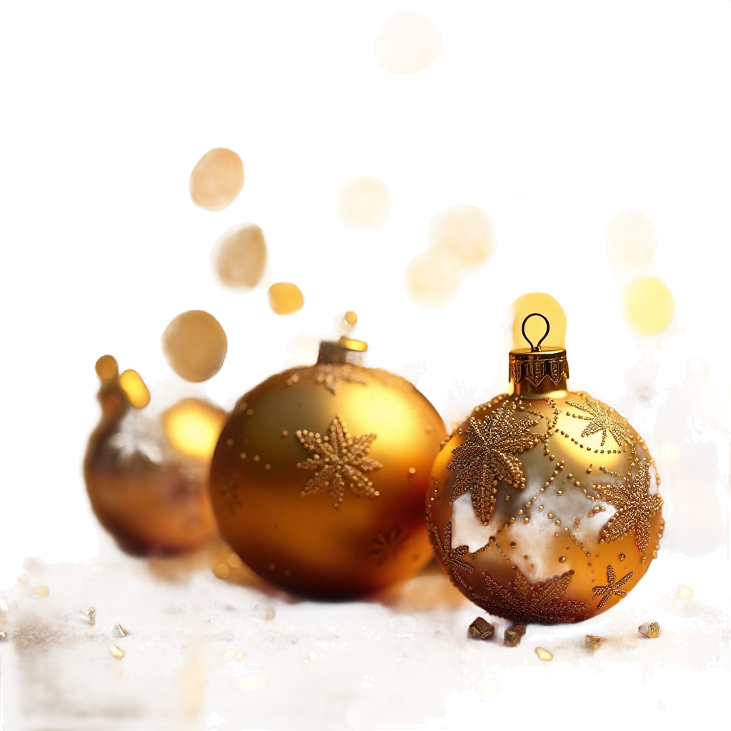 Golden Christmas Ornaments